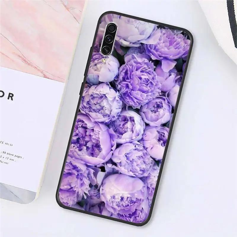 

Peony Pink Purple Flower On the Vase Phone Case For Samsung galaxy A S note 10 7 8 9 20 30 31 40 50 51 70 71 21 s ultra plus