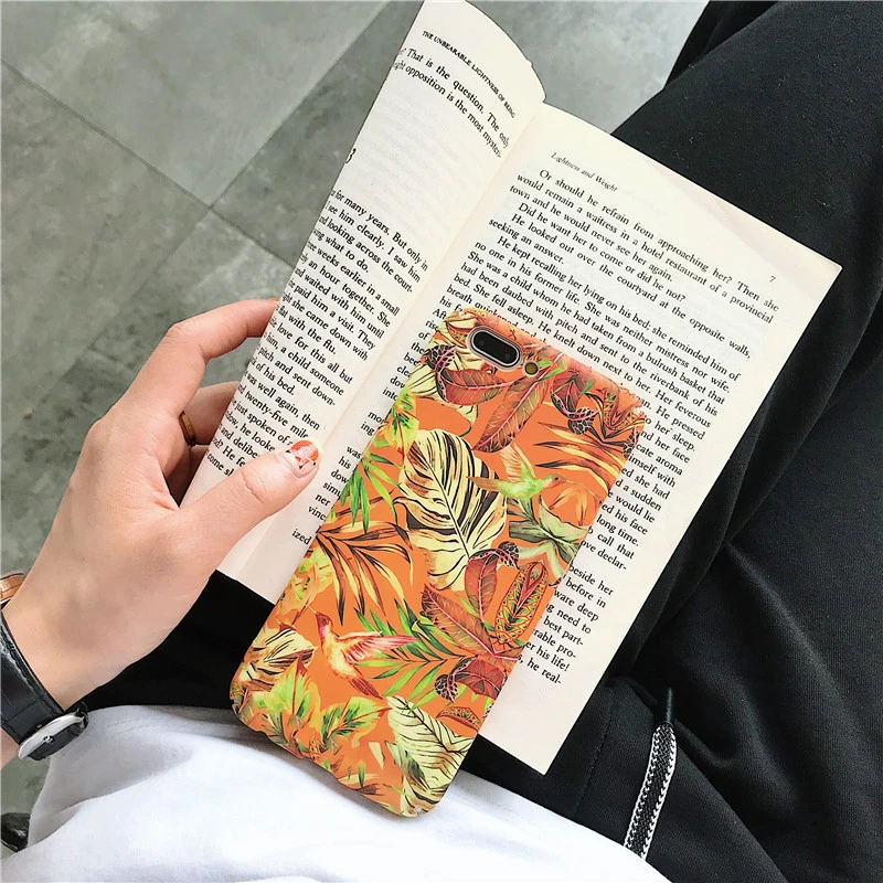 The best-selling new gold fruit and green leaf pattern mobile phone protection shell for iphone 7 case x xr max 6 8 plus |