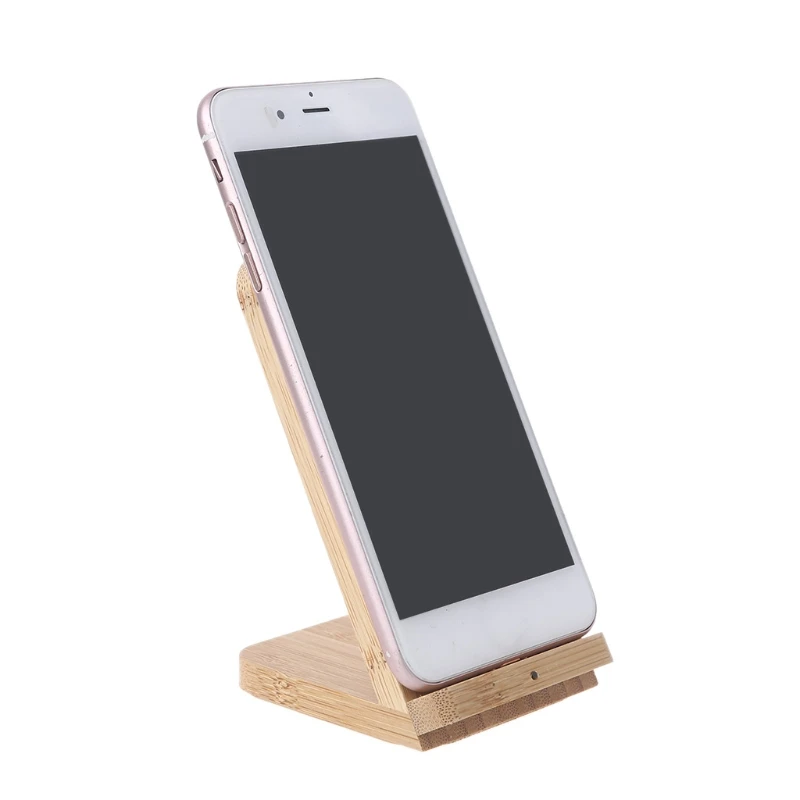 

Wooden Wireless Charger Stand 10W Fast Charger Station Vertical Induction Charger Natural Wood Grain Design Dock