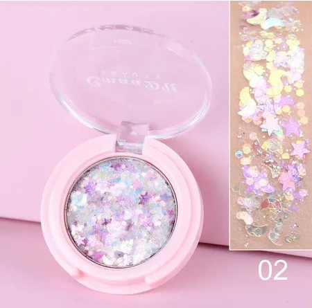 2021 самая дешевая пудра для глаз палитра теней век Сияющие Блестки пентаграмма