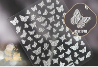 new craft nail stickers 3d nail stickers butterfly three dimensional embossed nail art decoration stickers
