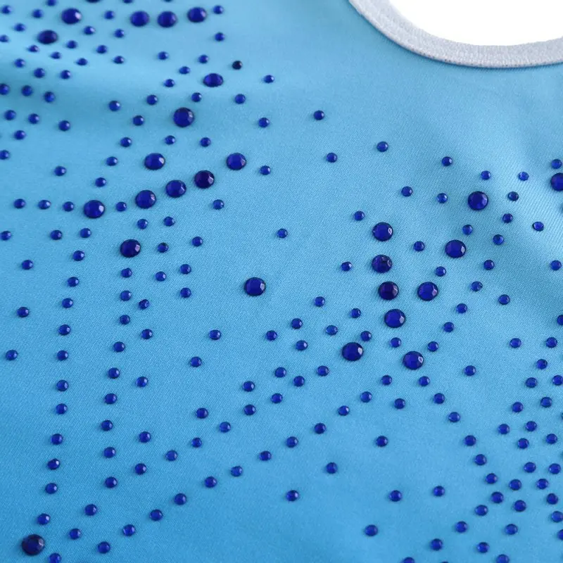 

Hot Sale Diamond Bright Pattern Body Suit Sleeveless Ballet Gymnastics Gradient Color Dance Practice Clothes Teenagers