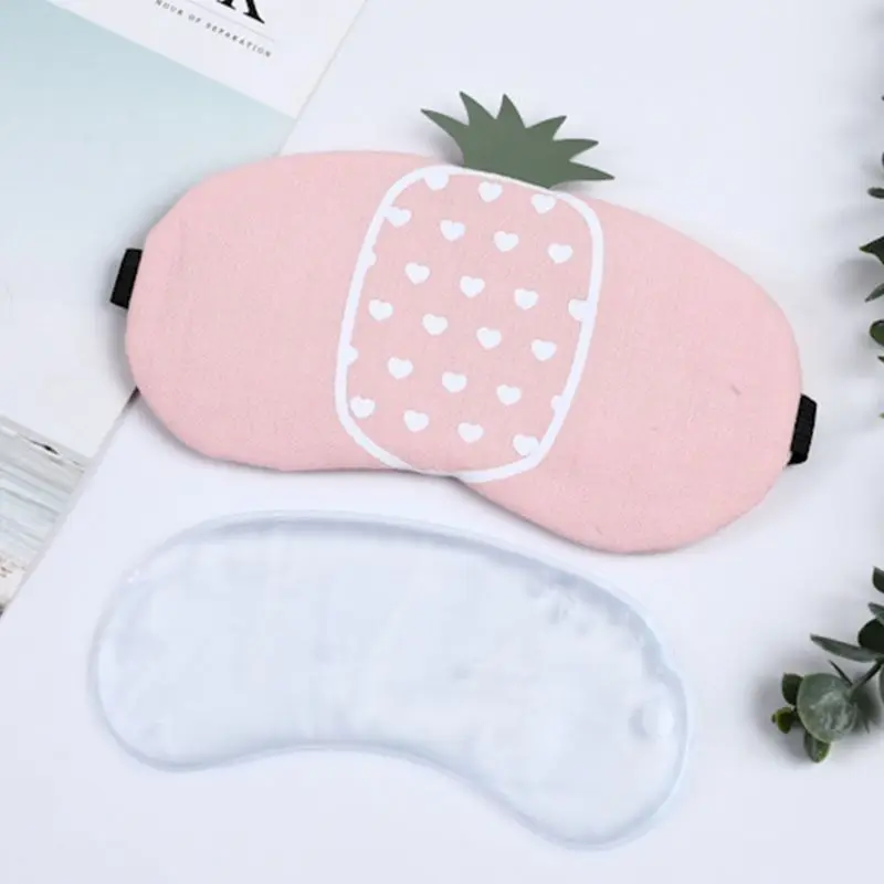 Креативный принт фрукт ананас маска для сна женщин и девочек портативный