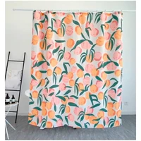shower curtain bathroom waterproof cortinas modern fresh fruit peach print polyester fabric ridea artistic decorating