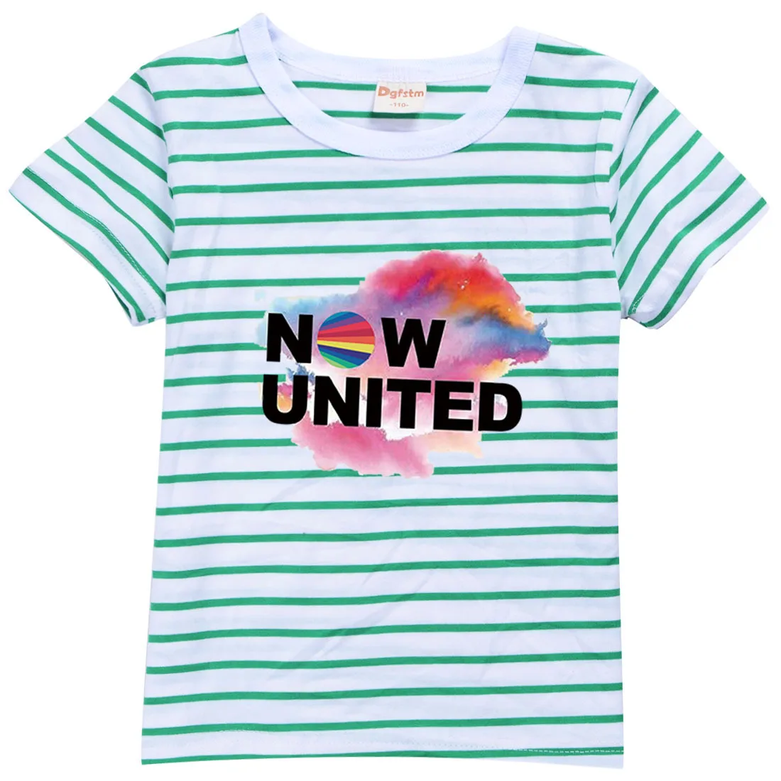 

Fashion Now United T Shirt Kids Group Aesthetic Graphic Printed T-Shirt Toddler Girls Striped Tshirts Baby Boys Summer Cute Tops