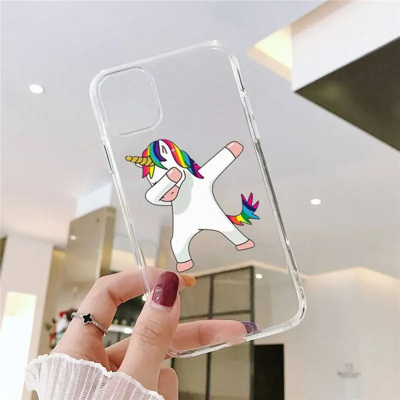 

unicorn Phone Case For iphone 12 11 8 7 6s 6 5 5s 5c se plus mini x xs xr pro max Transparent soft