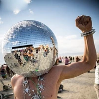 disco mirror ball helmet mask mirror costume for dj nightclub musical festival dance party mirror man show mirror
