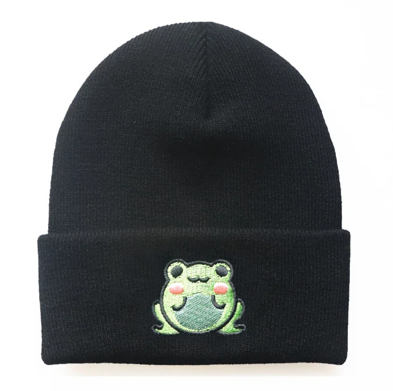 2021 Frog Hat Beanies Bonnet Hats for Women Men Beanie Chapeau Femme Cap Gorras Para Mujer Hip Hop Caps Gorro Gorros De Lana images - 6