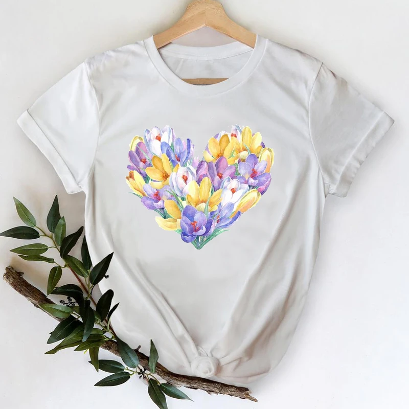 

T-shirts Women 2021 Spring New Year Cute Casual 90s Short Sleeve Clothes Graphic Tshirt Top Lady Print Female Tee T-Shirt