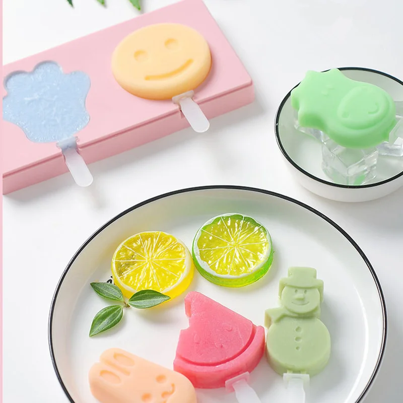DIY Форма для изготовления мороженого с крышкой домашние Формы для мороженого палочки для конфет бар Силиконовые формы ручной работы льда производитель кубиков лоток аксессуары