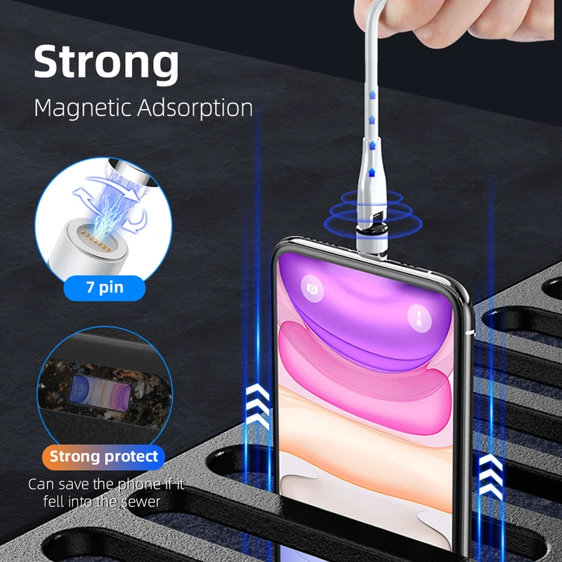 Magnetic Charger For iPhone USB Cable for Samsung Huawei Xiaomi Type C Micro | Электроника