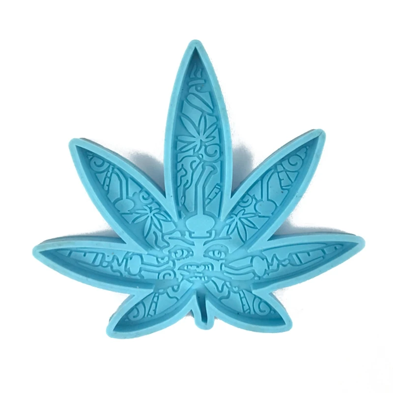 Форма в форме листьев марихуаны круглая силиконовая смола форма для подставки из