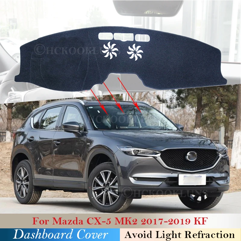 Защитная накладка на приборную панель для Mazda CX-5 2017 2018 2019 MK2 KF CX5 CX 5 автомобильные