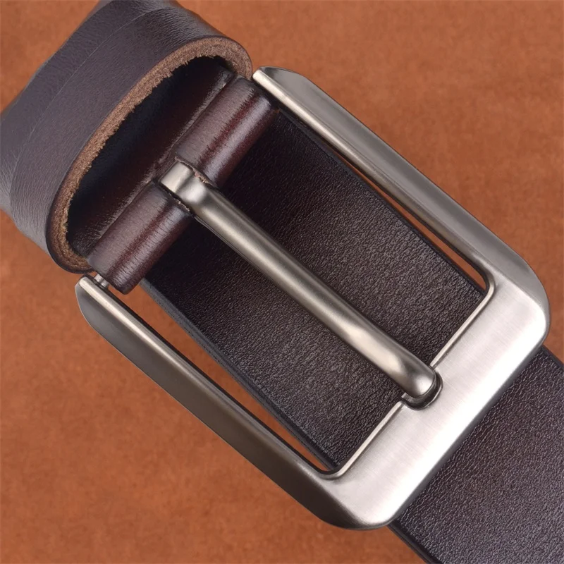Ремень из натуральной воловьей кожи для мужчин повседневный деловой пояс с