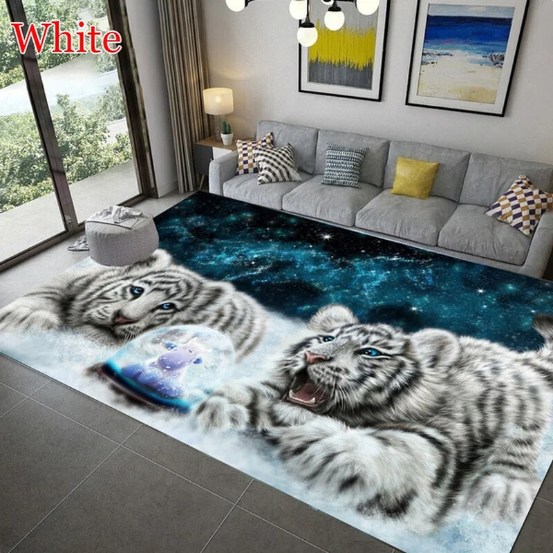 Leopard Tiger Lion Cat Non-slip Area Rugs Large Mat for Living Room Comfortable Carpet Soft Floor Bedroom | Дом и сад