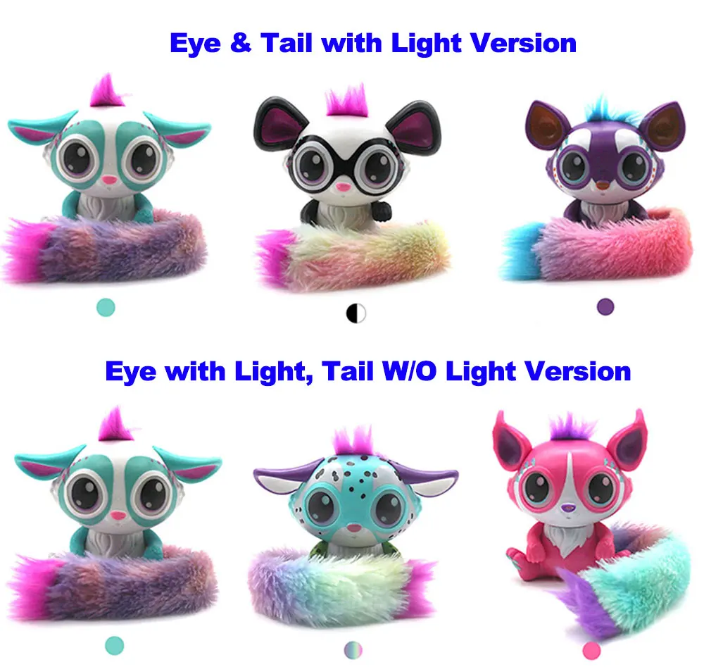 Милая плюшевая игрушка Acousto-optic Touch Interactive Pet волшебный цвет хвост фигурка лисы детские развивающие игрушки рождественские подарки для детей