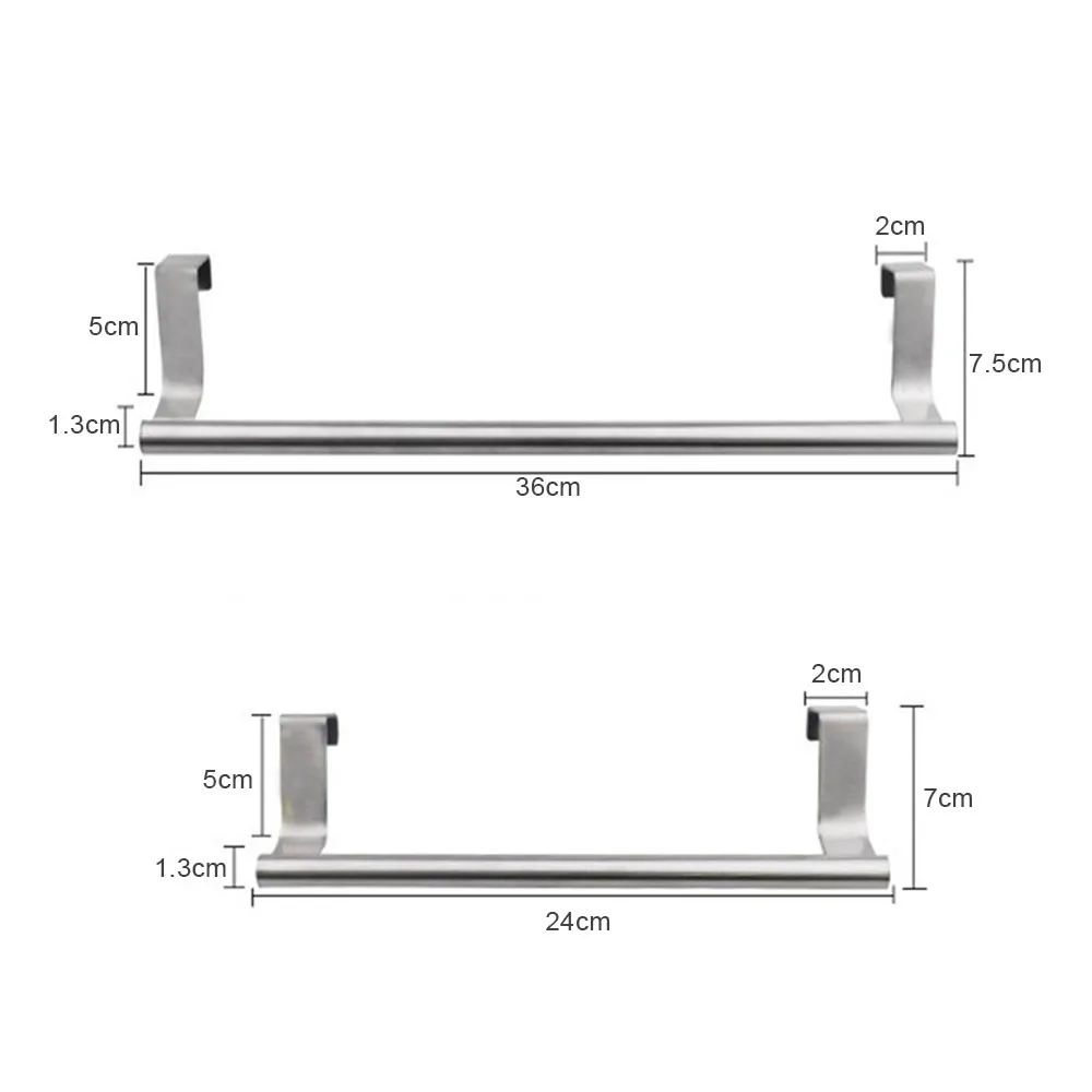 

Stainless Steel Towel Rack Kitchen Cabinet Storage Towel Rack Punch-free Bathroom Shelf Wall-mounted Towel Rack Bathroom Shelves