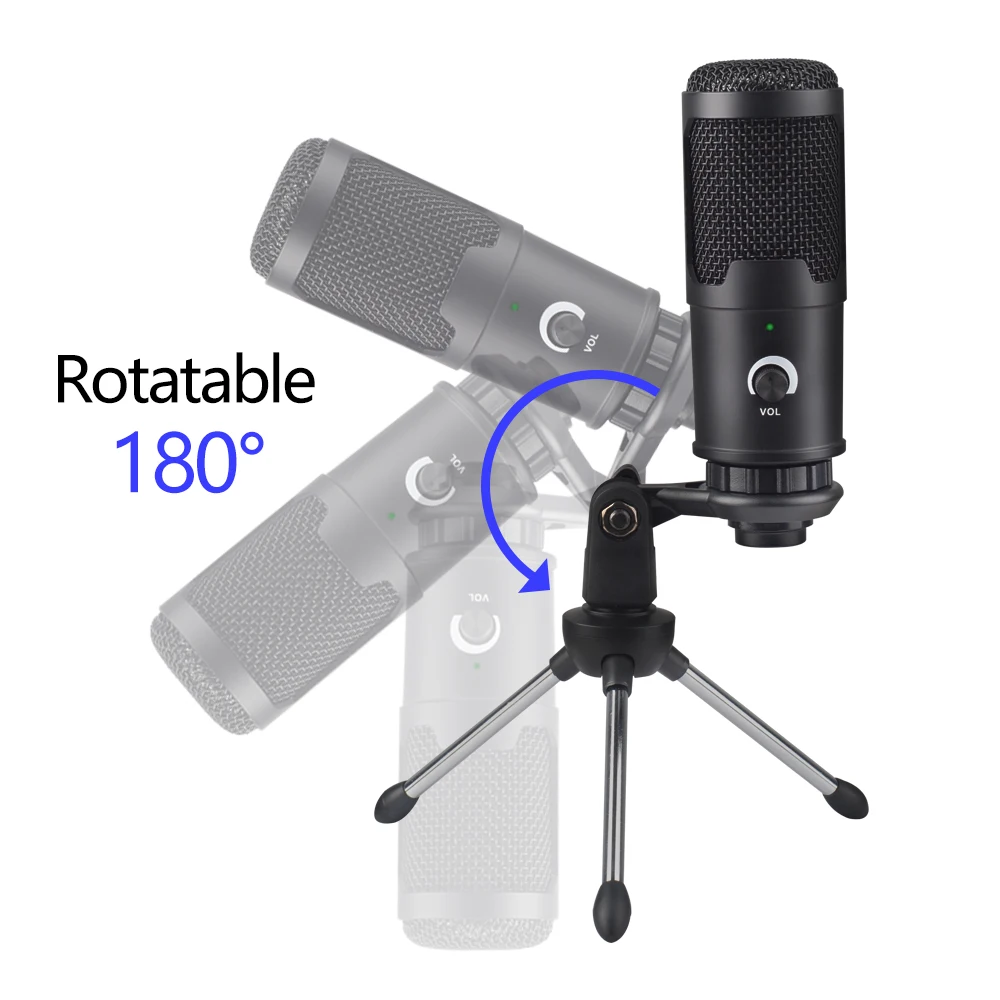 USB Microphone Condenser Microphones For PC Computer Laptop Recording Studio Singing Gaming Streaming MX-1 | Электроника