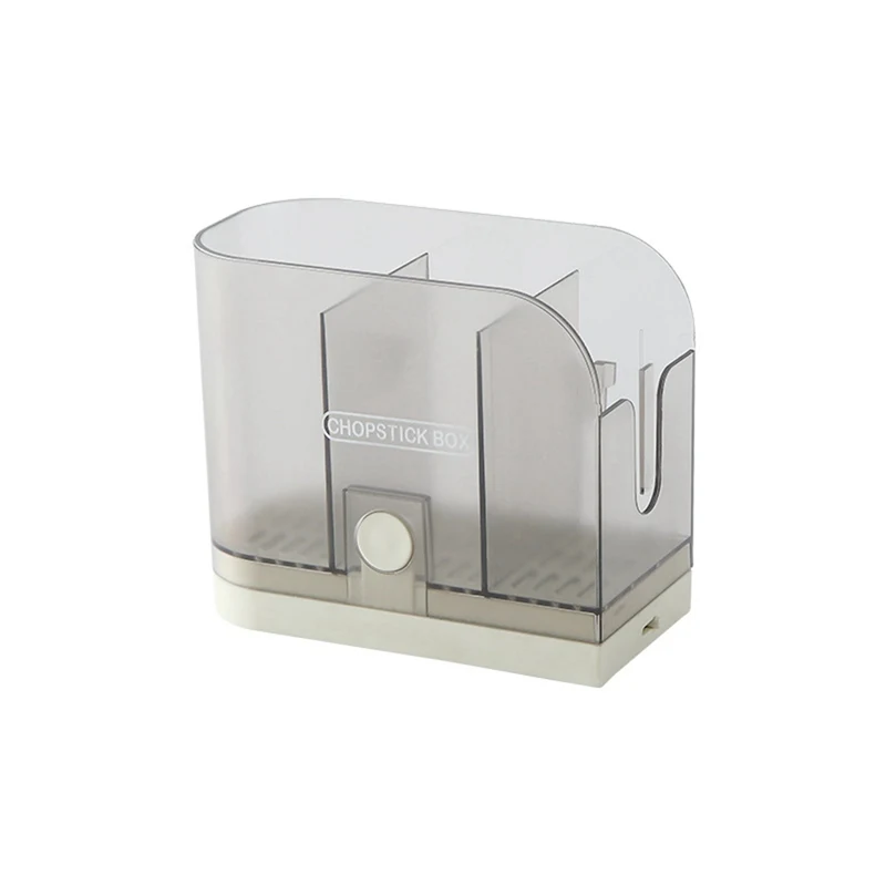 

Translucent Wall-Mounted Chopstick Holder Kitchen Multi-Function Shelf Free Perforated Chopstick Cage Chopstick Storage Box
