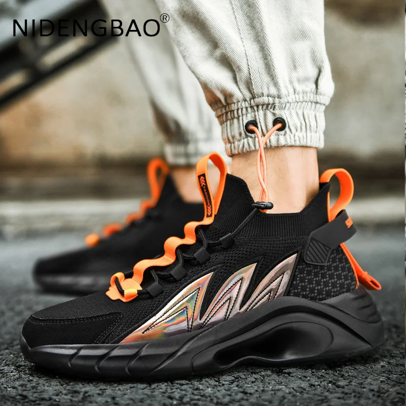 2021 Mens Sneakers Lightweight Breathable Outdoor Male Running Jogging Walking Sports Shoes Damping Tenis Zapatillas Hombre