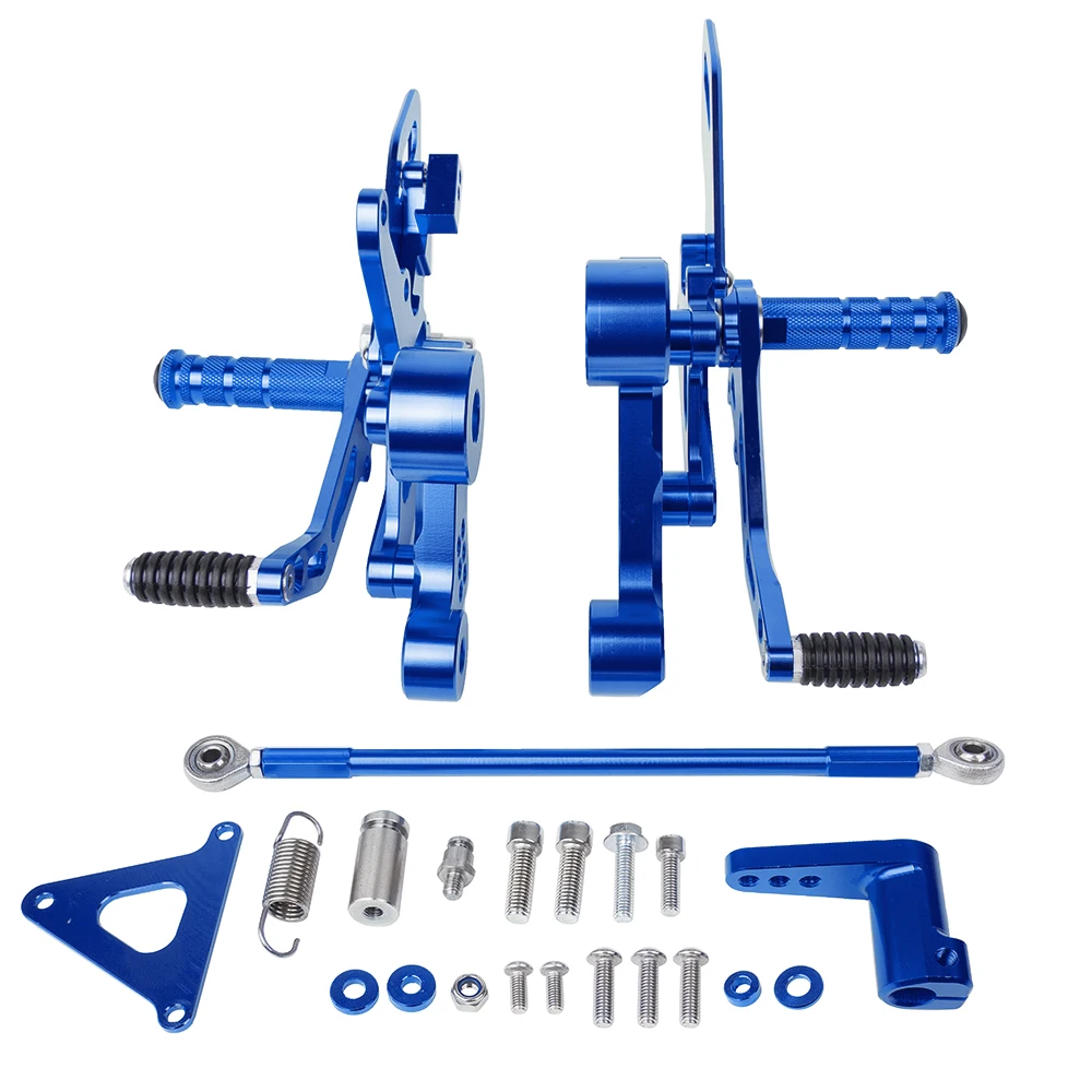 Регулируемая MT09 FZ09 MT-09 FZ-09 CNC Rearsets Подножка для ног для- Yamaha MT FZ 09 - Цвет: Blue