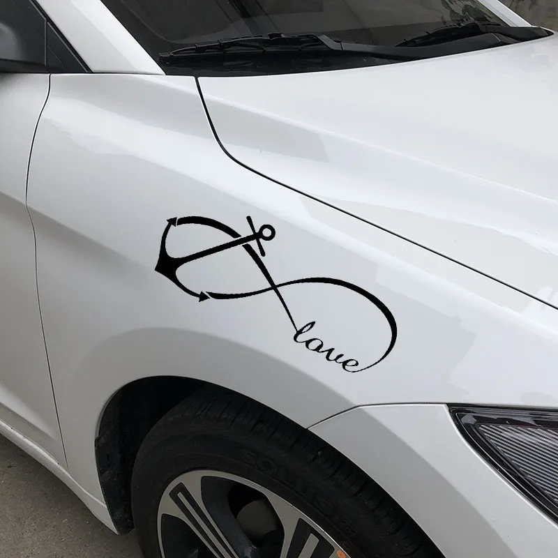 YJZT x см милые художественные автомобильные наклейки с любовными якорями