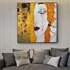 Золотые слезы Kiss Artist Gustav Klimt Художественная Картина на холсте знаменитая абстрактная Настенная картина для гостиной домашний декор плакат