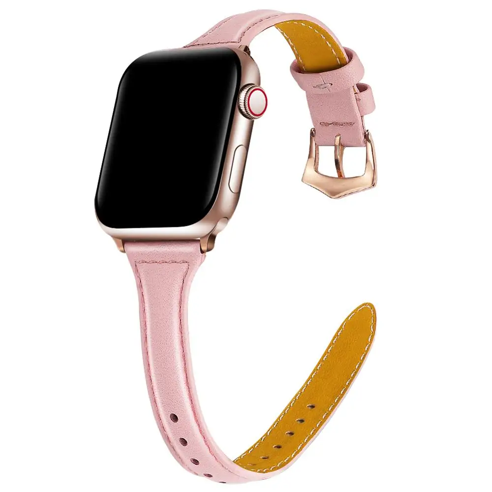 

Bracelet Belt Genuine Leather Band for Apple Watch 42MM 38MM 44MM 40MM Strap for iWatch series 5 4 3 2 1 Watchband accessories