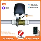 Tuya smart Zigbee 3,0 Автоматический водяной клапан умный газовыйводопроводный клапан контроллер работает с google assistant alexa 2mqtt yandex Alice