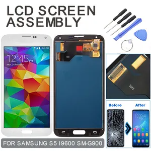 compatible for samsung galaxy s5 g900 i9600 lcd display touch screen digitizer cell mobile phone panel parts accessories free global shipping