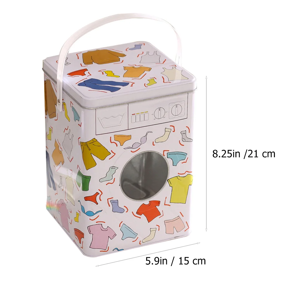 Жестяной контейнер для хранения стирального порошка с ручкой 1 шт. | Дом и сад