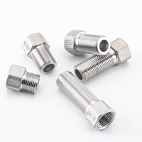 12 bsp male x female nipple x length 324050100mm 304 stainless steel pipe fitting connector joint adapter