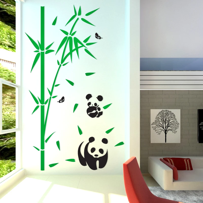 

WS160 Creative bamboo acrylic 3D wall sticker room porch corridor living room background wall decoration sticker