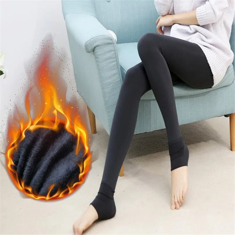 

Trend Knitting HOT SALE 2021 Casual Winter New High Elastic Thicken Lady's Leggings Warm Pants Skinny Pants For Women