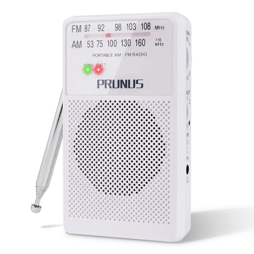 PRUNUS ANJIAN-A166 Мини Радио Портативный AM/FM стерео карманное радио ультра-длинный антенный приемник сменный аккумулятор(AA) черный