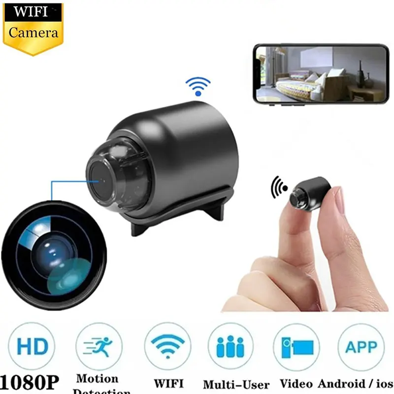 

HD 1080P Wifi Mini Camera Smart Home Security Secret DVR Video Recording Night Vision Motion Detection Camcorder 150 Wide Angle