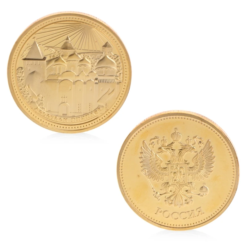 

Commemorative Coin Collection Art Plating Imitation Russian Architecture Golden