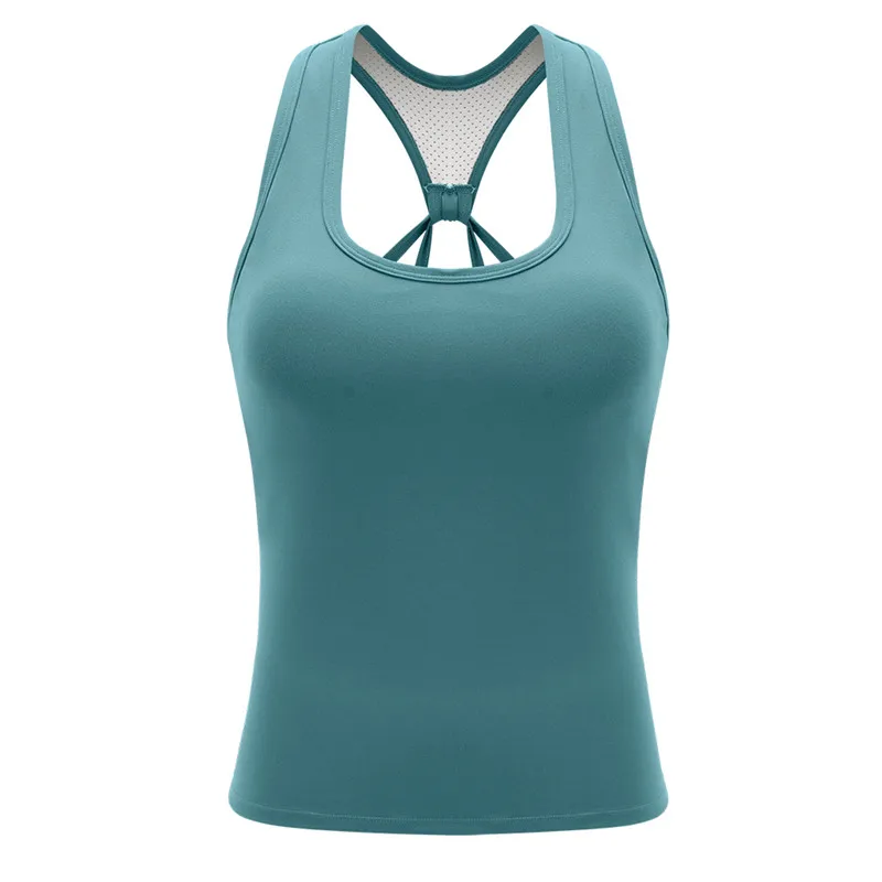blue Футболка для бега, спортзала, Женский спортивный жилет для фитнеса, рубашки для тренировок, одежда для йоги, одежда для пилатеса, спортивная одежда для бега - Цвет: blue