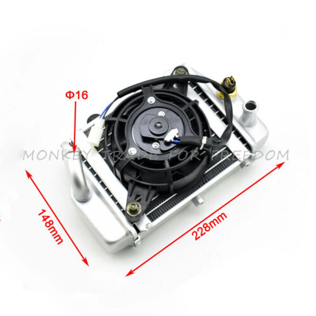 Радиатор водяного охлаждения ATV двигатель и вентилятор для мотоцикла XMoto Apollo Zongshen