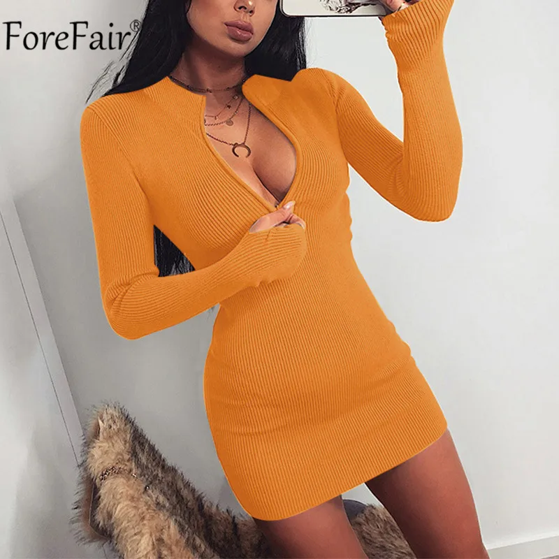 Платье Forefair женское с V образным вырезом повседневное черное однотонное базовое
