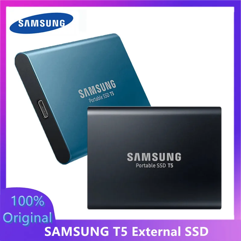 Original SAMSUNG T5 2TB 1TB 500GB External SSD USB3.1 Gen2 External Solid State Hard Drive Drives, T7 Portable SSD 1TB 500GB