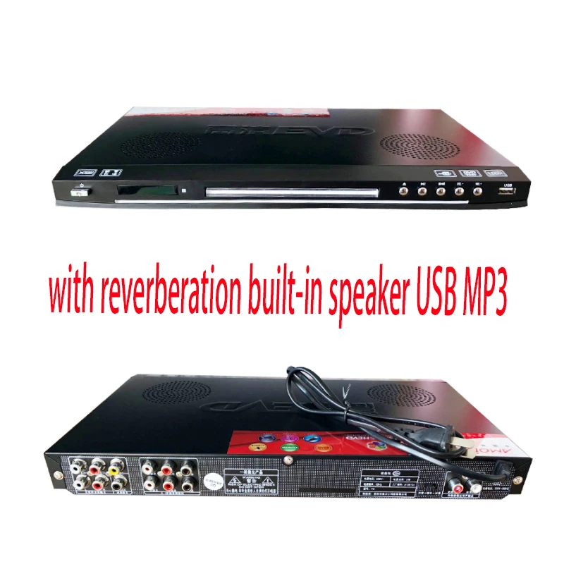 KYYSLB 220V 100 Вт* 2 V5 HD домашний аудио DVD плеер evd, DVD плеер с USB реверберации встроенного двойного Динамик vcd плеер 108 Гц MP3 формат