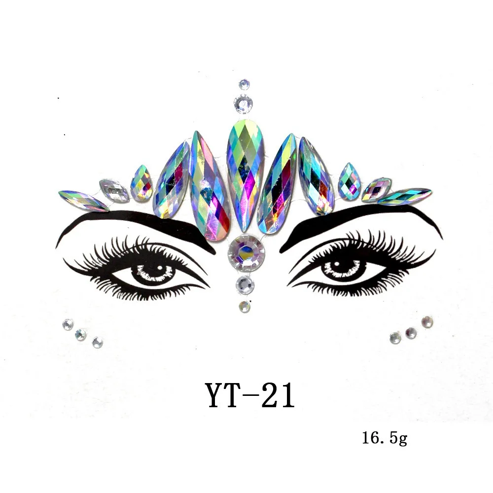 Tattoo Temporary Crystal Rhinestone Stickers Face Eye Jewels Gems Glitter Makeup Flash Fake Festival Party DIY | Дом и сад
