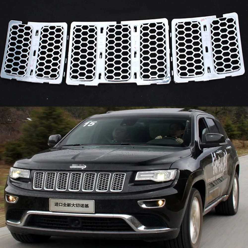 Хромированная решетчатая решетка для JEEP Grand Cherokee 2014-2016 верхняя вставка переднего