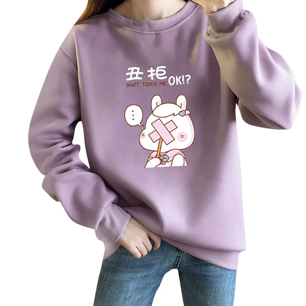 2019 женский брендовый пуловер с буквенным принтом уличная Толстовка длинным