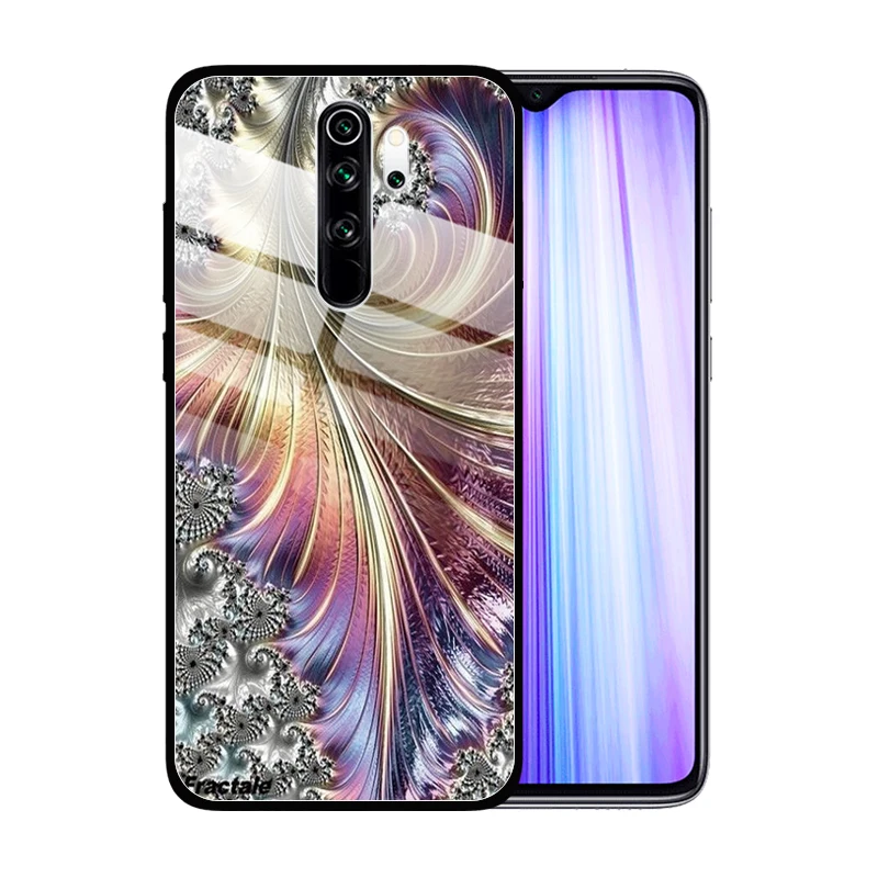 Винтажный Ретро Чехол из закаленного стекла с рисунком цветов для Xiaomi Redmi Note 8 Pro 8A