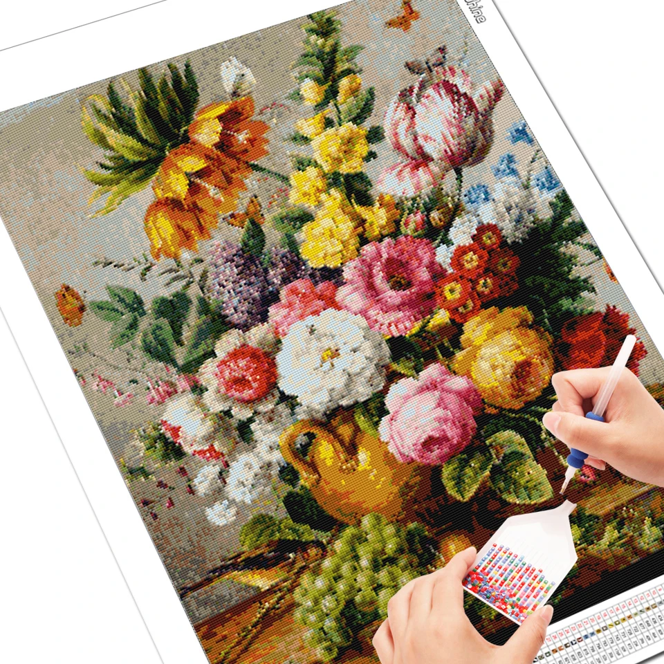EverShine Full Square Diamond Painting Flowers Picture Of Rhinestones Embroidery Sale Handicraft Art Mosaic Home Decor | Дом и сад