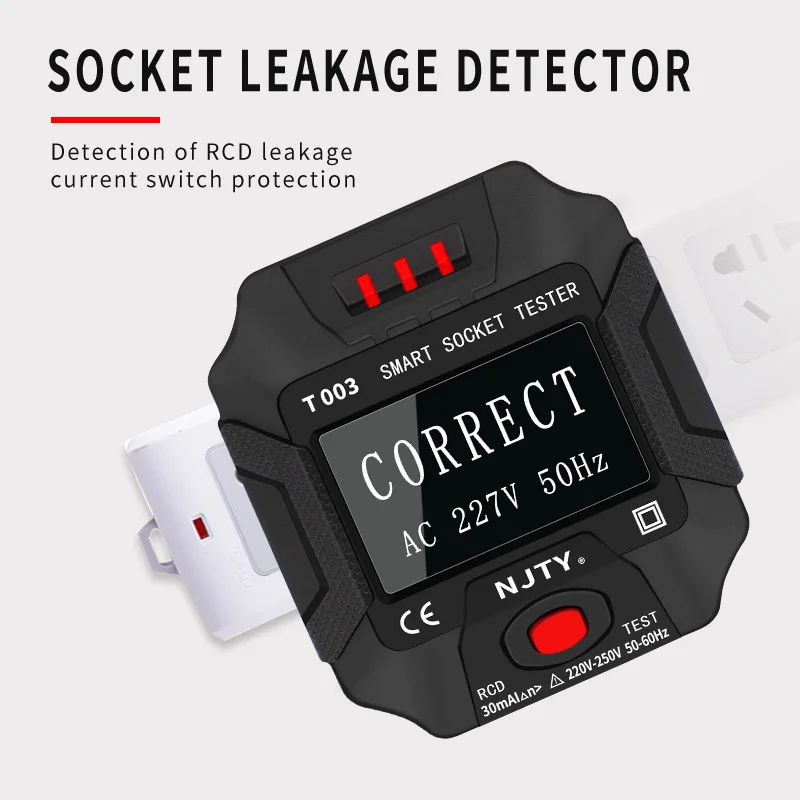 Тестер розеток Habotest HT106 Pro Voltage Test Socket Detector UK EU Plug Ground Zero Line Проверка полярности