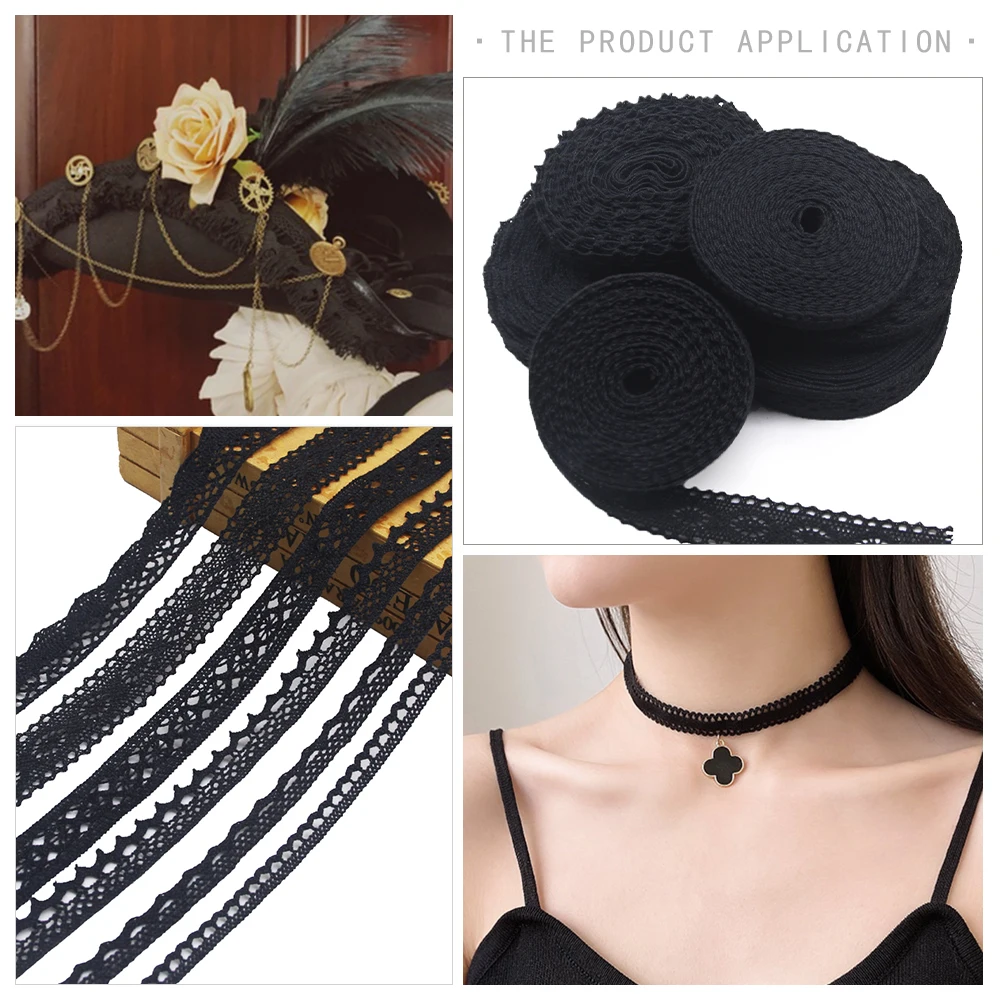 Лидер продаж Новое поступление 5 ярдов/Лот Черная кружевная ткань хлопковая