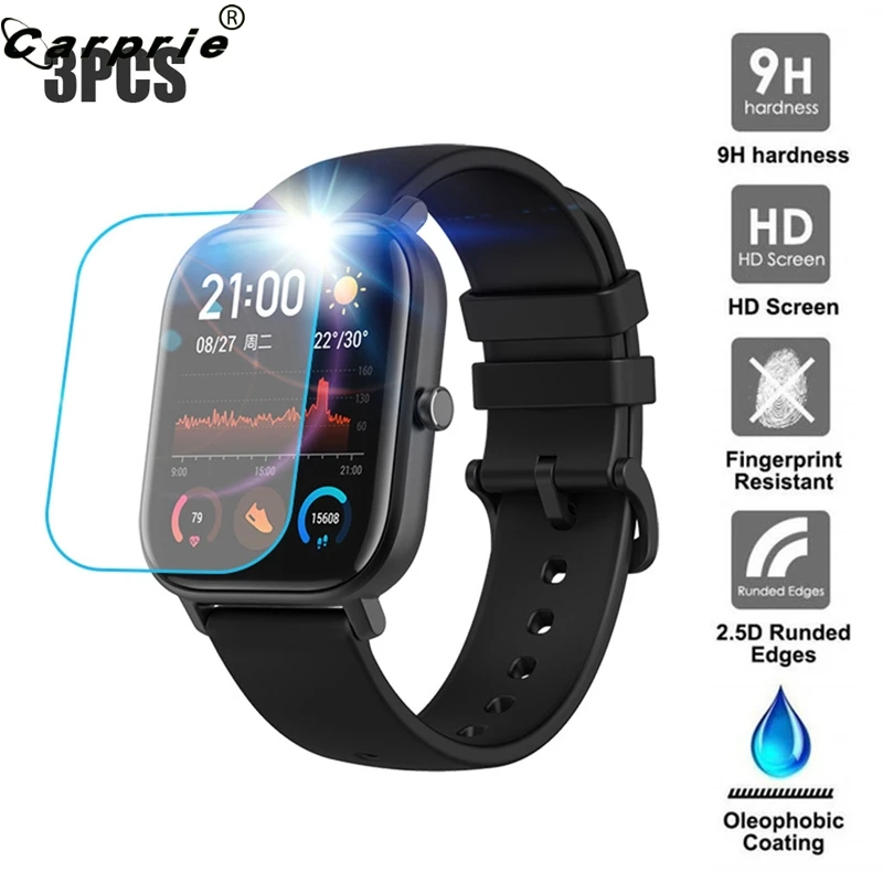 Защитное стекло CARPRIE закаленное 9H HD для смарт-часов AMAZFIT GTS 3 шт. | Электроника